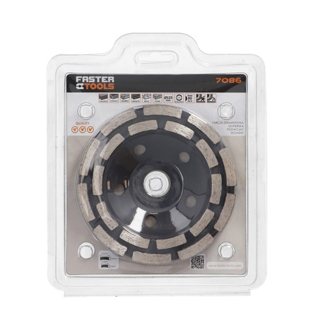 FASTER TOOLS Tarcza diamentowa do szlifowania 125mm podwójny segment