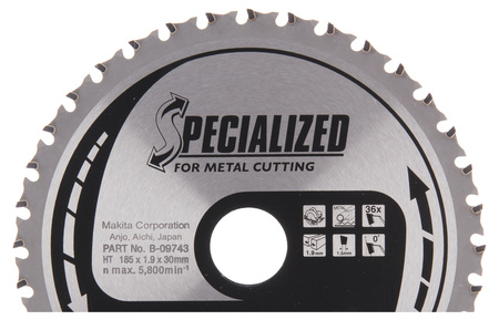 Makita Tarcza do piły Specialized 185x30 mm, 36 ZB-09743