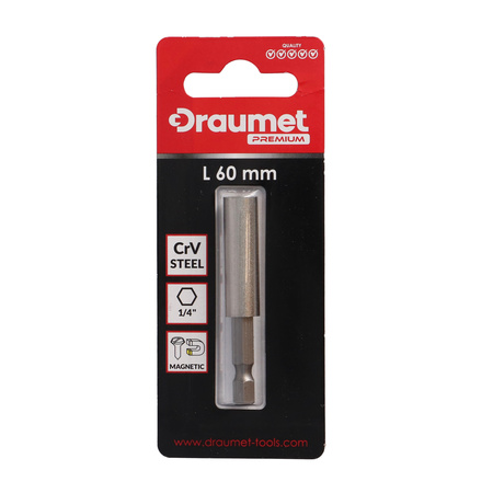 DRAUMET PREMIUM bit uchwyt magnetyczny 60mm