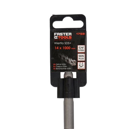 FASTER TOOLS Wiertło do betonu SDS+ 4-ostrzowe 14 340 450