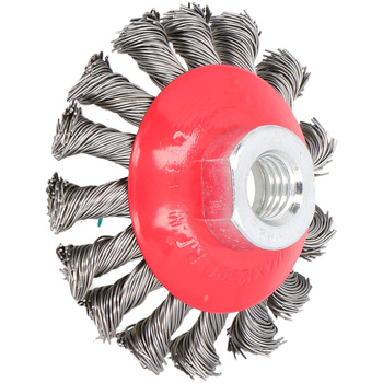 FASTER TOOLS Szczotka kątowa stalowa, splatana. Gwint M14 80 mm