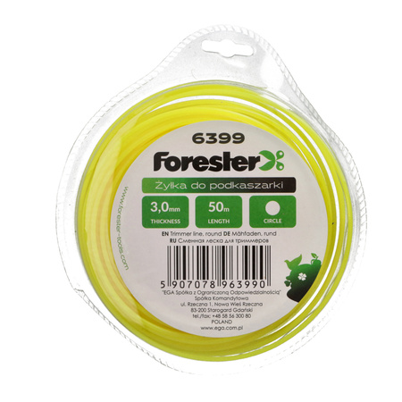 FORESTER żyłka do koszenia 3,0mm 50m okrągła