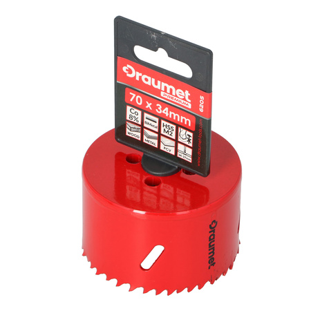 DRAUMET PREMIUM otwornica BI-METAL CO 8% 70x34mm