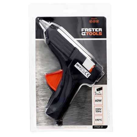 FASTER TOOLS pistolet na wkłady klejowe 11mm 60W