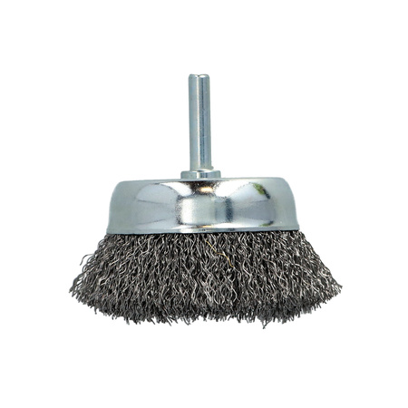 FASTER TOOLS Szczotka doczołowa trzpień, stalowa 80 mm