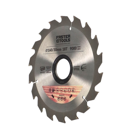 FASTER TOOLS Tarcza widiowa do cięcia drewna 400 x 30 60 2,5 2,2