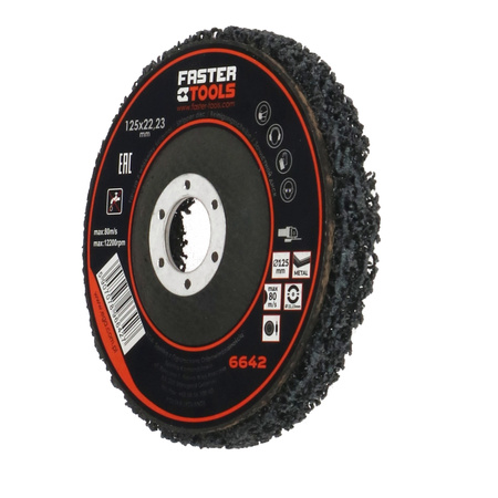 FASTER TOOLS tarcza szlifierska z włókniny 125mm włosy murzyna