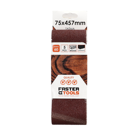 FASTER TOOLS taśma bezkońcowa 75x457mm gr. 60 5szt.