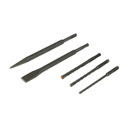 FASTER TOOLS wiertła SDS+ z dłutami komplet 5cz., wiertła 6, 8, 10mm, dłuta płaskie, szpic