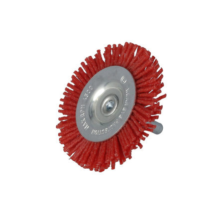 FASTER TOOLS Nylonowa szczotka tarczowa z trzpieniem 65 mm