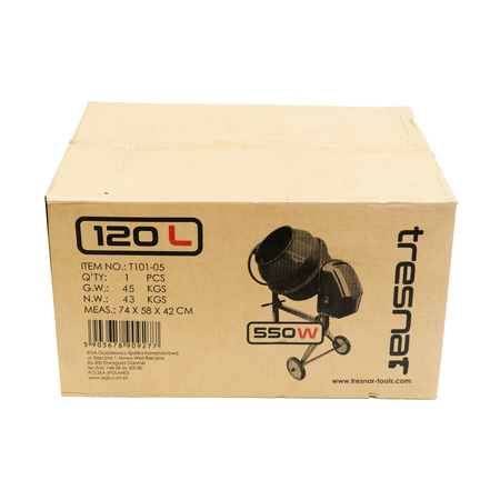 TRESNAR betoniarka 120l 550W