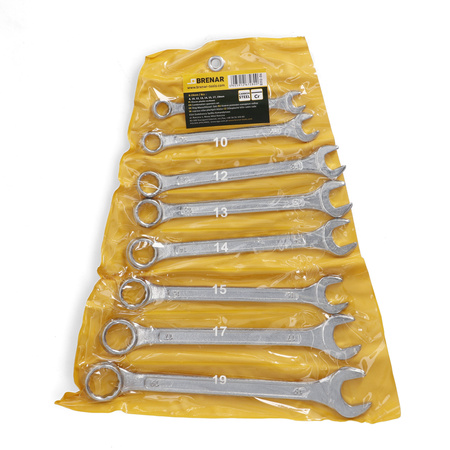 BRENAR klucze płasko-oczkowe 6cz. 8-17mm