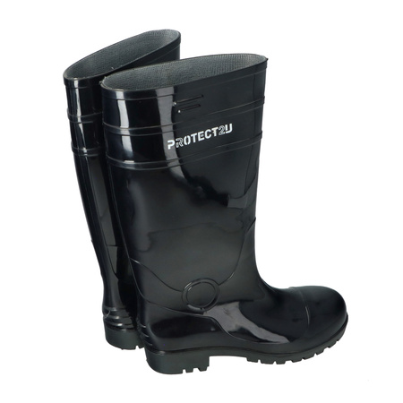PROTECT2U kalosze z podnoskiem stalowym PCV czarne 46