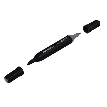 FASTER TOOLS marker niezmywalny czarny dwustronny ścięty/okrągły