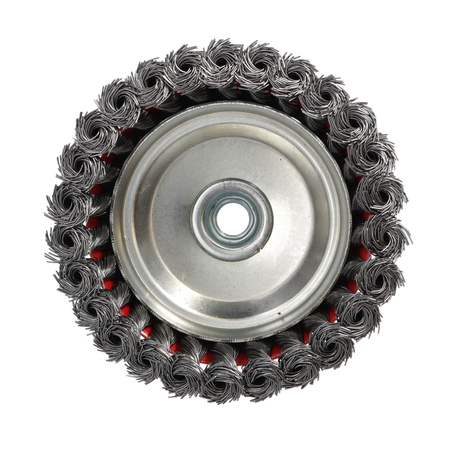 FASTER TOOLS Szczotka doczołowa splatana stalowa Gwint M14 125 25