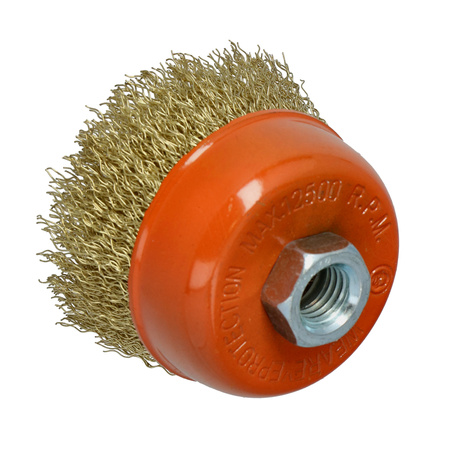 FASTER TOOLS Szczotka doczołowa mosiądz. Gwint M14 75 mm