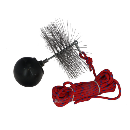 Zestaw kominiarski 2,5 kg szczotka 200 mm lina PP 10 m