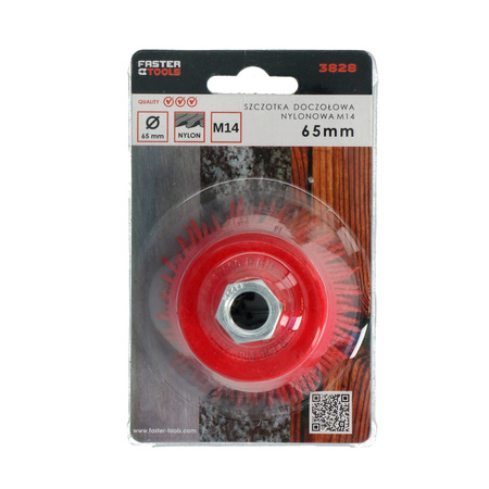 FASTER TOOLS Szczotka doczołowa M14 nylonowa 65