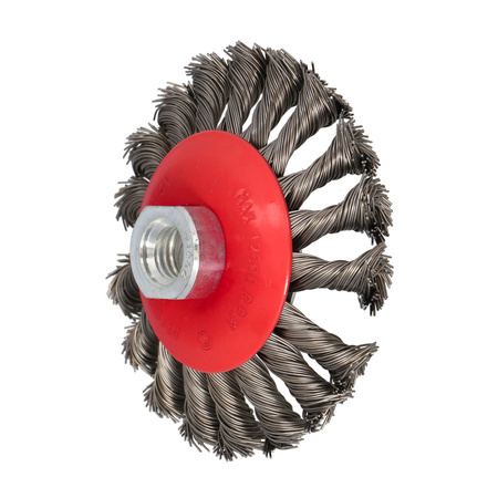 DRAUMET Szczotka kątowa splatana stalowa z gwintem M14 100 mm