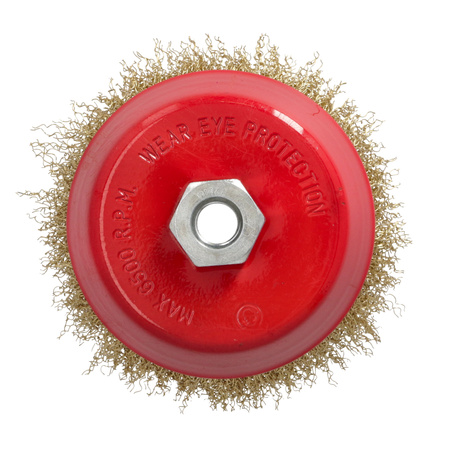 DRAUMET Szczotka doczołowa mosiądzowana z gwintem M14 125 30