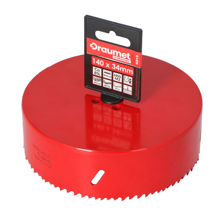 DRAUMET PREMIUM otwornica BI-METAL CO 8% 140x34mm