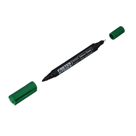 FASTER TOOLS marker niezmywalny zielony dwustronny okrągły