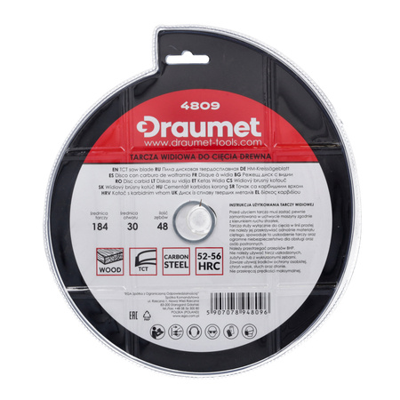 DRAUMET Tarcza widiowa 184x30 48 1,4 2,2