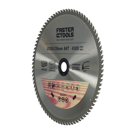 FASTER TOOLS Tarcza widiowa do cięcia drewna 350 x 30 84 2,5 2,2