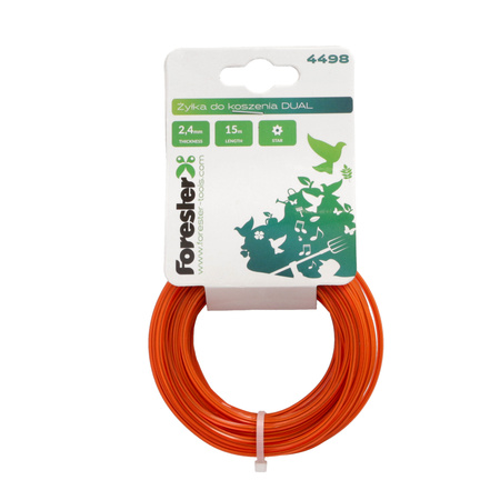 FORESTER Żyłka do koszenia DUAL - gwiazda 1,6 15 - 10 sztuk