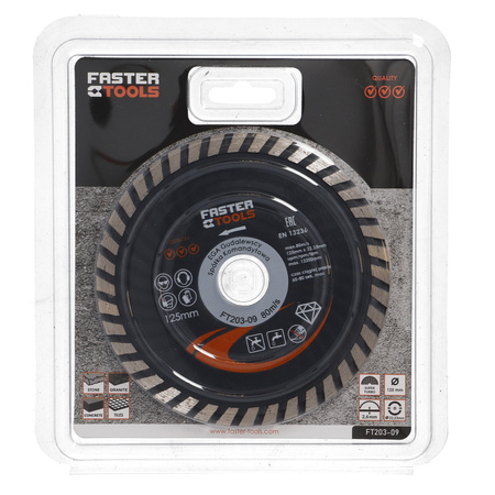 FASTER TOOLS Tarcza diamentowa SUPER TURBO 125 x 2,6