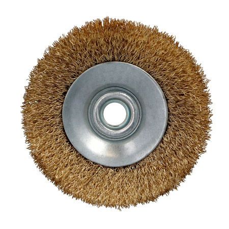 FASTER TOOLS Szczotka kątowa mosiądz. Gwint M14 100 mm