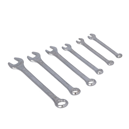 BRENAR klucze płasko-oczkowe 6cz. 8-17mm