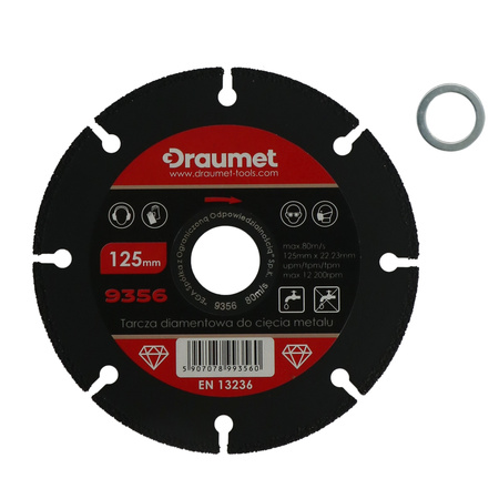 DRAUMET Tarcza diamentowa uniwersalna 125 x 22,2 x 1,8