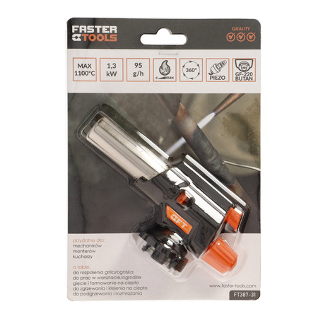 FASTER TOOLS palnik gazowy 1,3kW obrotowy
