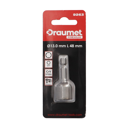 DRAUMET PREMIUM nasadka magnetyczna 13 x 48 mm 1/4''