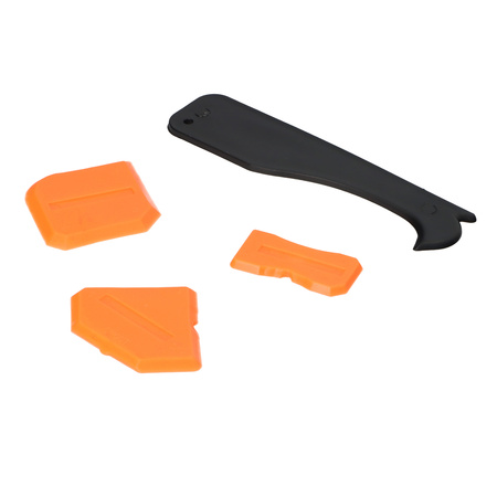 FASTER TOOLS szpachelki do silikonu z obcinakiem, skrobakiem zestaw 4cz.