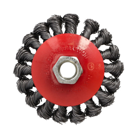 FASTER TOOLS Szczotka kątowa stalowa, splatana. Gwint M14 80 mm