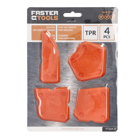 FASTER TOOLS szpachelki do silikonu 4cz.