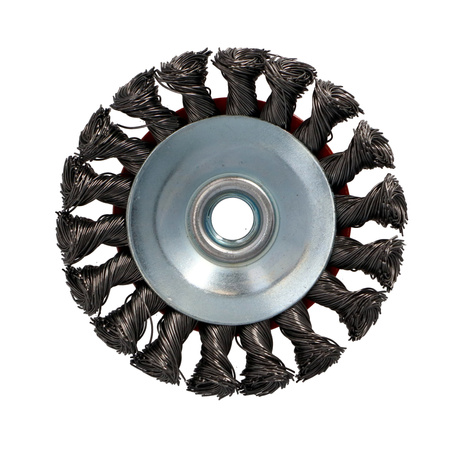 FASTER TOOLS Szczotka kątowa stalowa, splatana. Gwint M14 100 mm