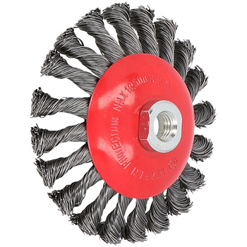 FASTER TOOLS Szczotka kątowa stalowa, splatana. Gwint M14 120 25