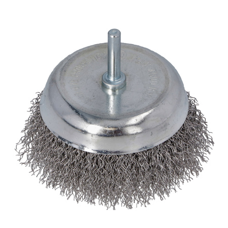 FASTER TOOLS Szczotka doczołowa trzpień, stalowa 100 25