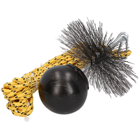 Zestaw kominiarski 1,8 kg  szczotka 175 mm lina PP 10 m