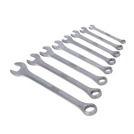 FASTER TOOLS Klucze płasko-oczkowe satyna zestaw 8 - 22