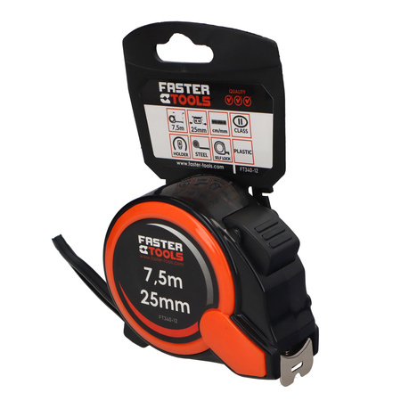 FASTER TOOLS Miara zwijana 7,5 m x 25 mm