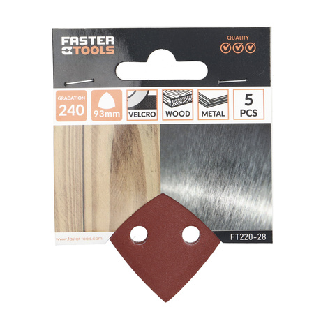 FASTER TOOLS papier ścierny z rzepem DELTA gr. 240 5szt.