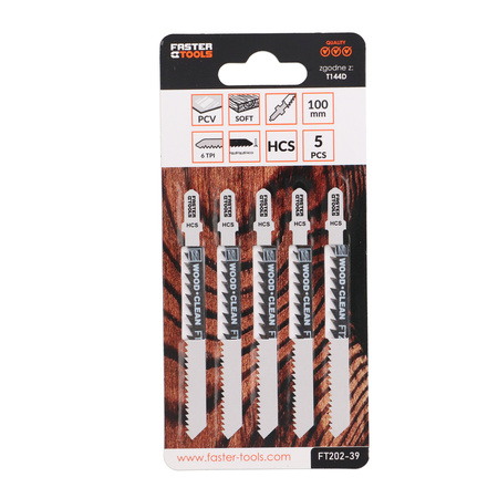 FASTER TOOLS Brzeszczot do wyrzynarki, uchwyt T144D 6 100