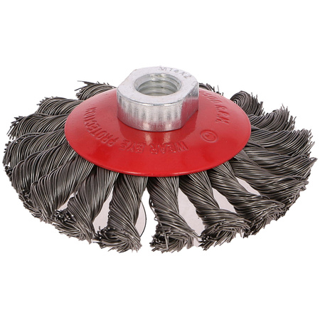 DRAUMET Szczotka kątowa splatana stalowa z gwintem M14 100 mm