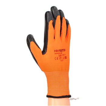 PROTECT2U rękawice karbowane ORANGE R11 zawieszka