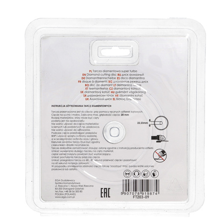 FASTER TOOLS Tarcza diamentowa SUPER TURBO 125 x 2,6