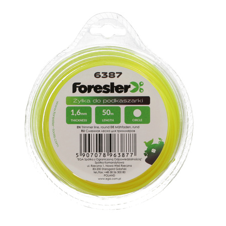 FORESTER żyłka do koszenia 1,6mm 50m okrągła
